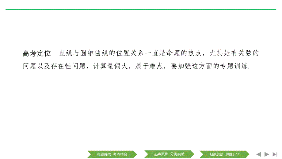 高考数学浙江专用二轮培优课件：专题四 第2讲 直线与圆锥曲线的位置关系_第2页