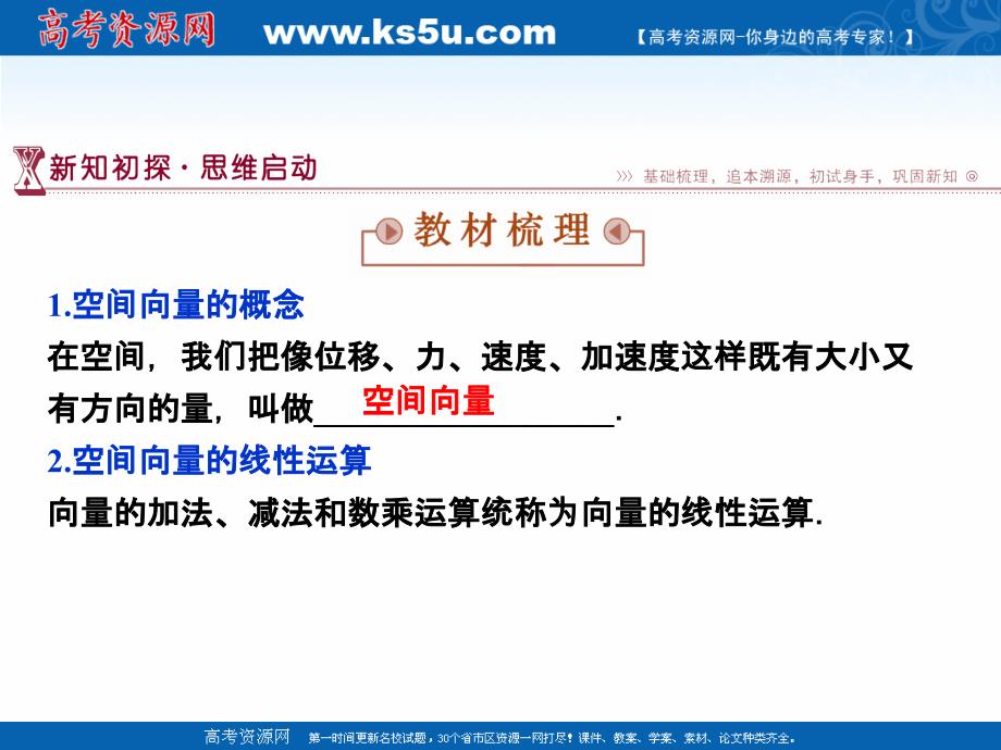 高中数学苏教版选修2-1课件：第3章3.1.1 空间向量及其线性运算_第4页