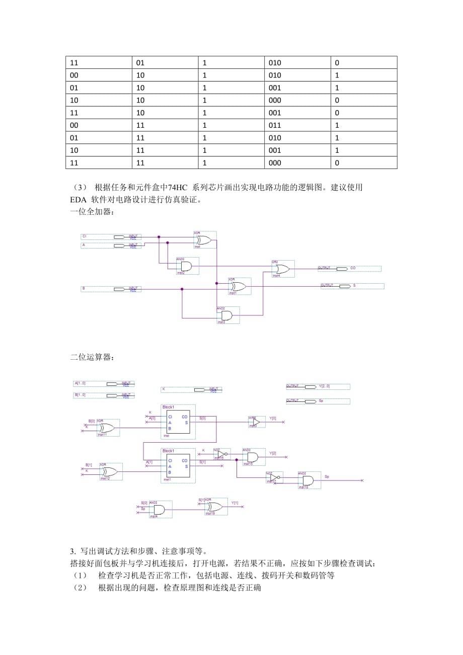实验三组合逻辑电路的设计终结报告.docx_第5页