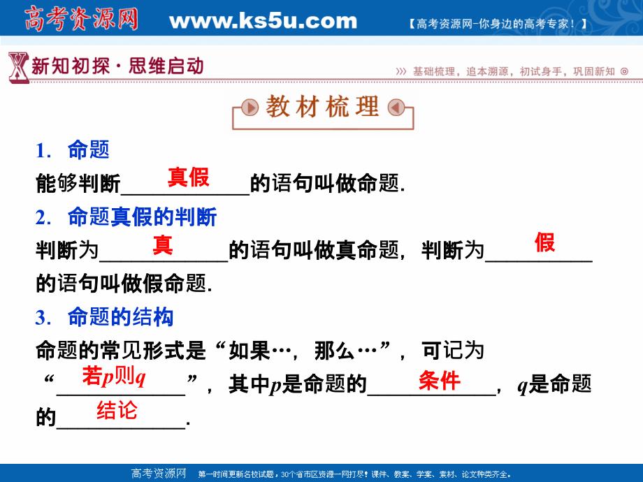 高中数学苏教版选修1-1课件：第1章1.1.1 四种命题_第4页