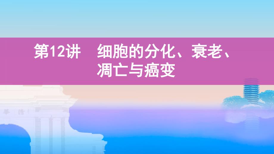 高考生物（课标）大一轮复习新攻略课件：第12讲 细胞的分化、衰老、凋亡与癌变_第1页