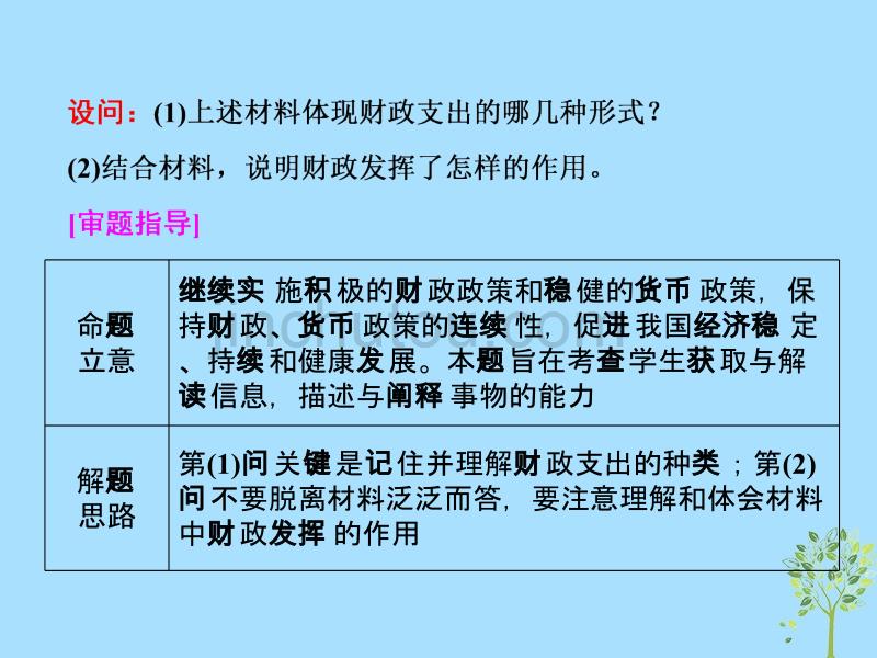 高中政治第三单元收入与分配第八课财政与税收小结与测评课件新人教版必修1_第3页