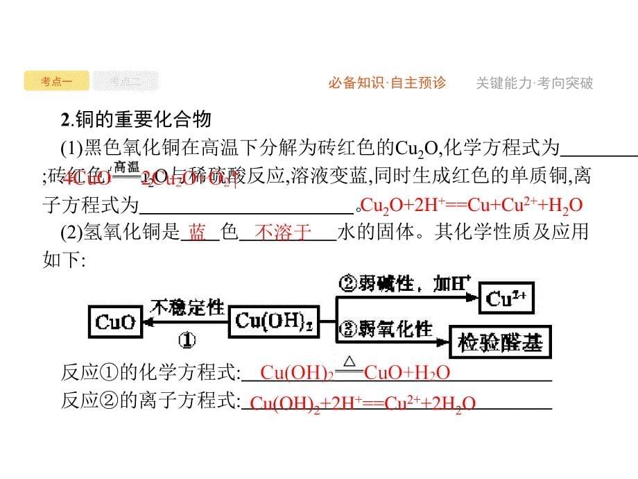 高考化学大一轮（苏教）课件：专题3 第4讲 铜的获取及应用_第5页