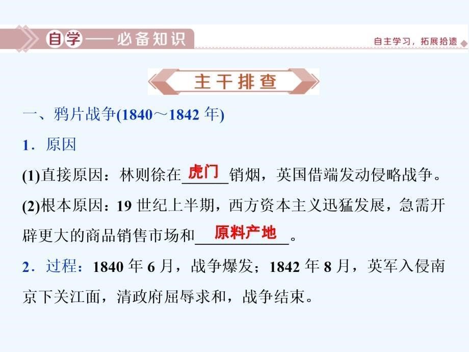 高考历史（通史）新探究大一轮课件：专题六1 第1讲　1840～1894年间列强侵华与中国人民的抗争_第5页