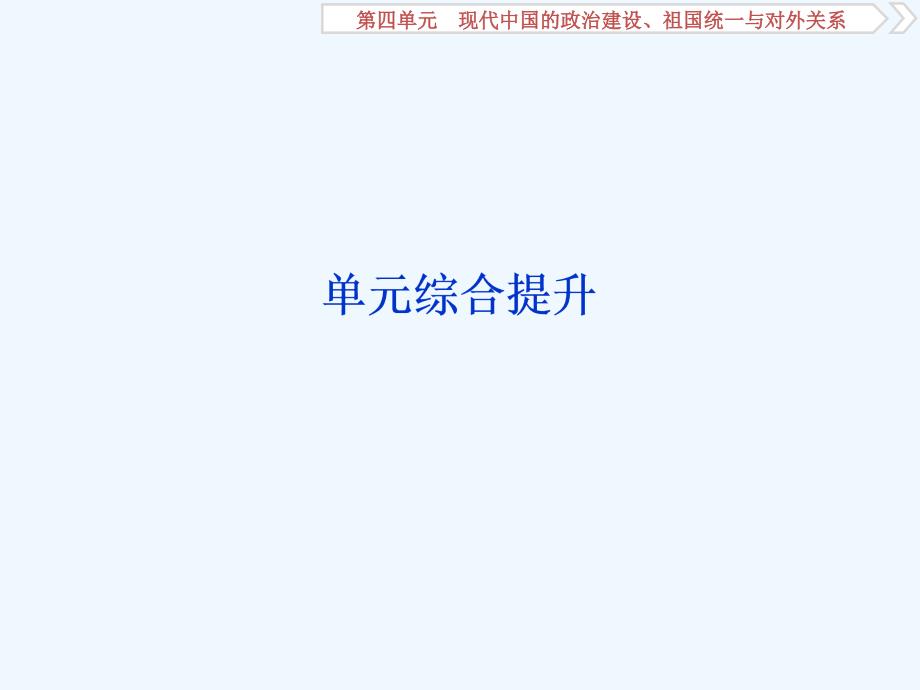 高考历史（人教）新探究大一轮课件：单元综合提升（四）_第1页