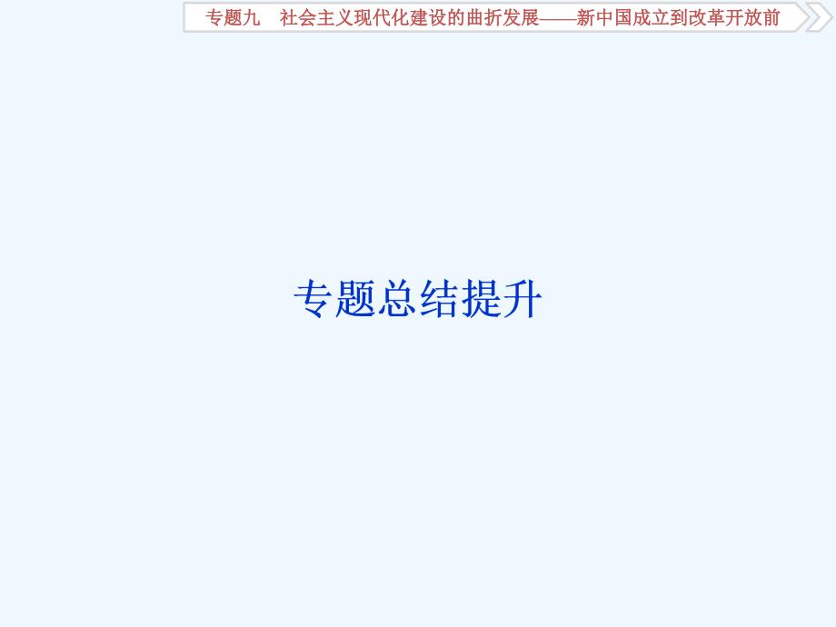 高考历史（通史）课件：第三部分 专题九 专题总结提升_第1页