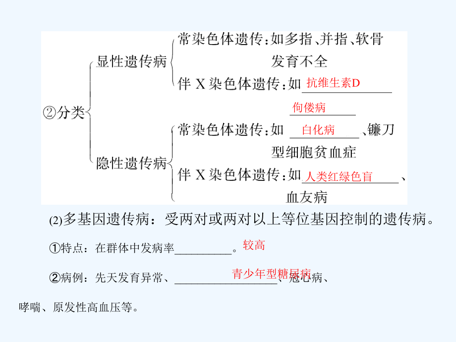 高考生物新课堂一轮总复习（实用课件）：必修2 第5章 第3节 人类遗传病_第3页