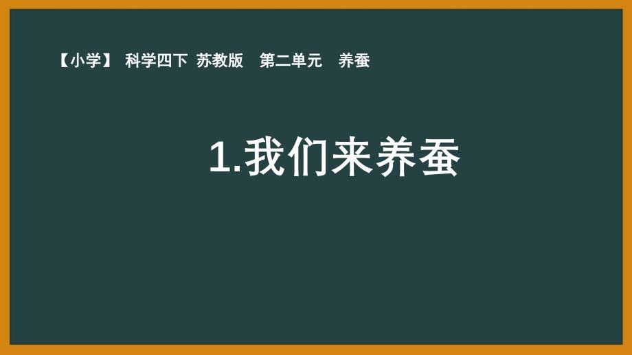 苏教版小学科学四年级下册第二单元第1课优秀PPT课件《我们来养蚕》_第1页