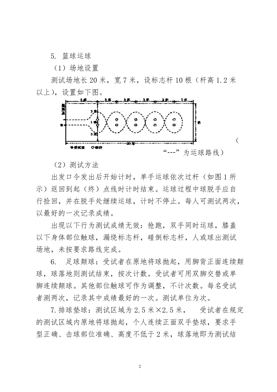 乡镇小学毕业学业水平考试体育学科质量监测考试规则_第2页