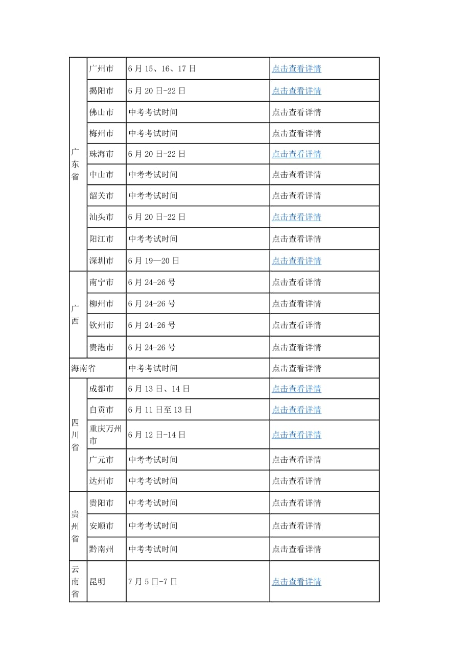 （时间管理）全国各地中考考试时间汇总_第4页