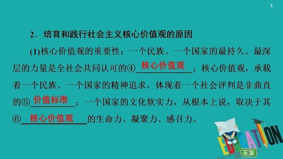 2021高考政治一轮复习第12单元发展中国特色社会主义文化第31课培养担当民族复兴大任的时代新人课件新人_第5页