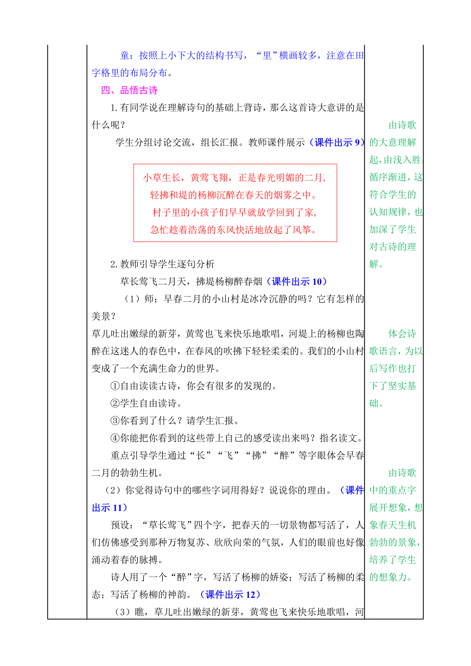 部编人教版二年级语文下册第一单元教案含教学反思和作业设计_第3页