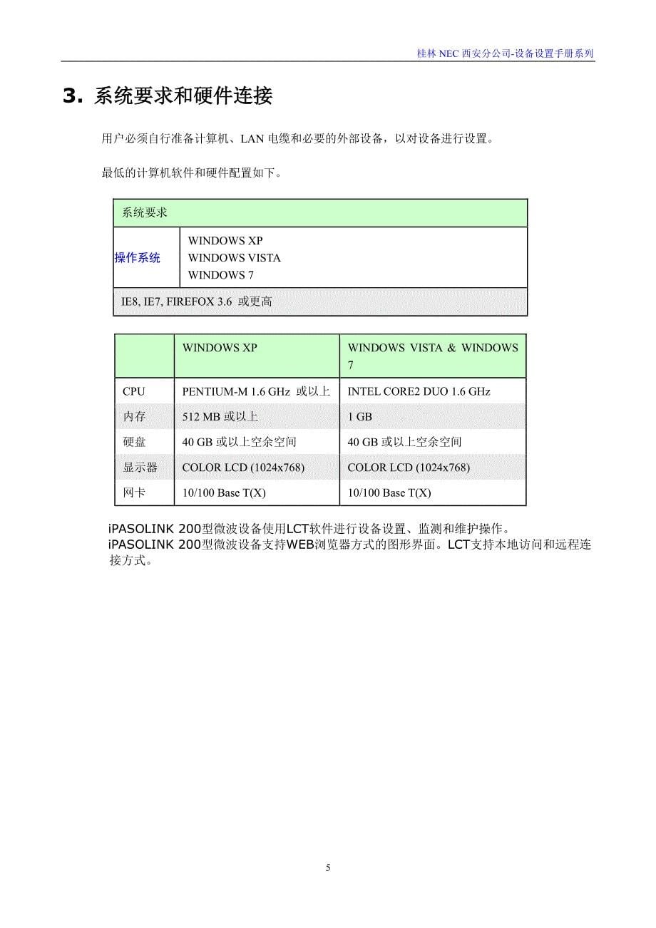 NEC微波iPASOLINK200使用手册_第5页