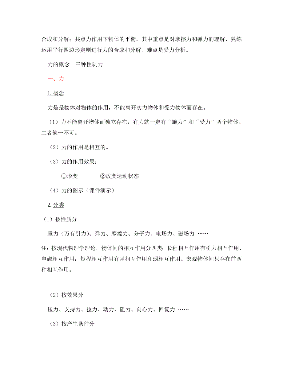 2020年高考物理专题复习讲义 专题二 力 新人教版_第2页