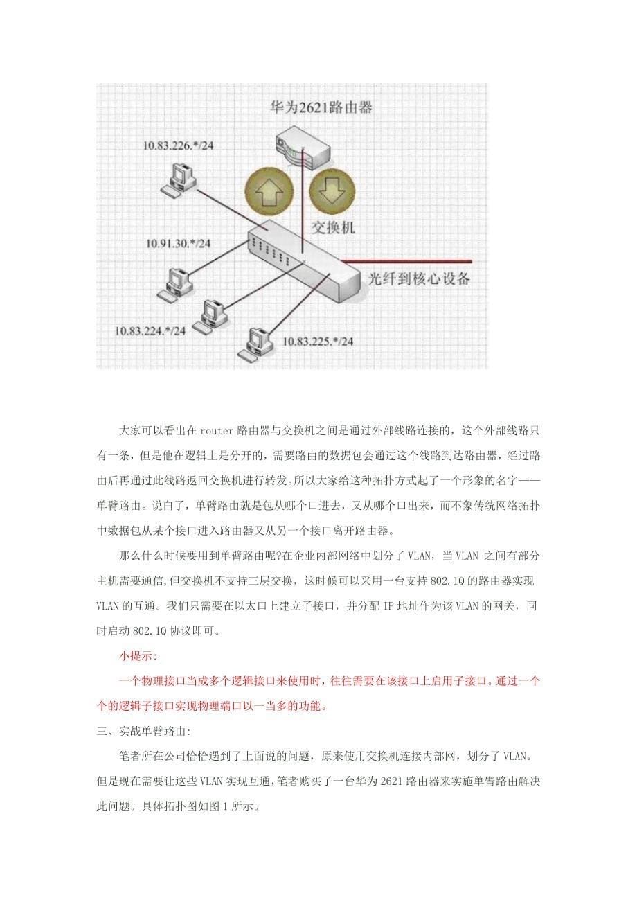 VLAN间通信单臂路由实验_第5页