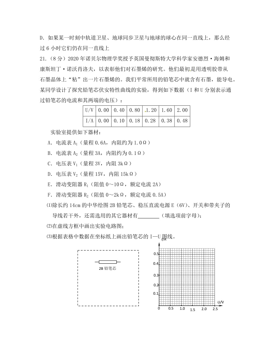 浙江省富阳市2020届高三物理综合复习（4）_第4页