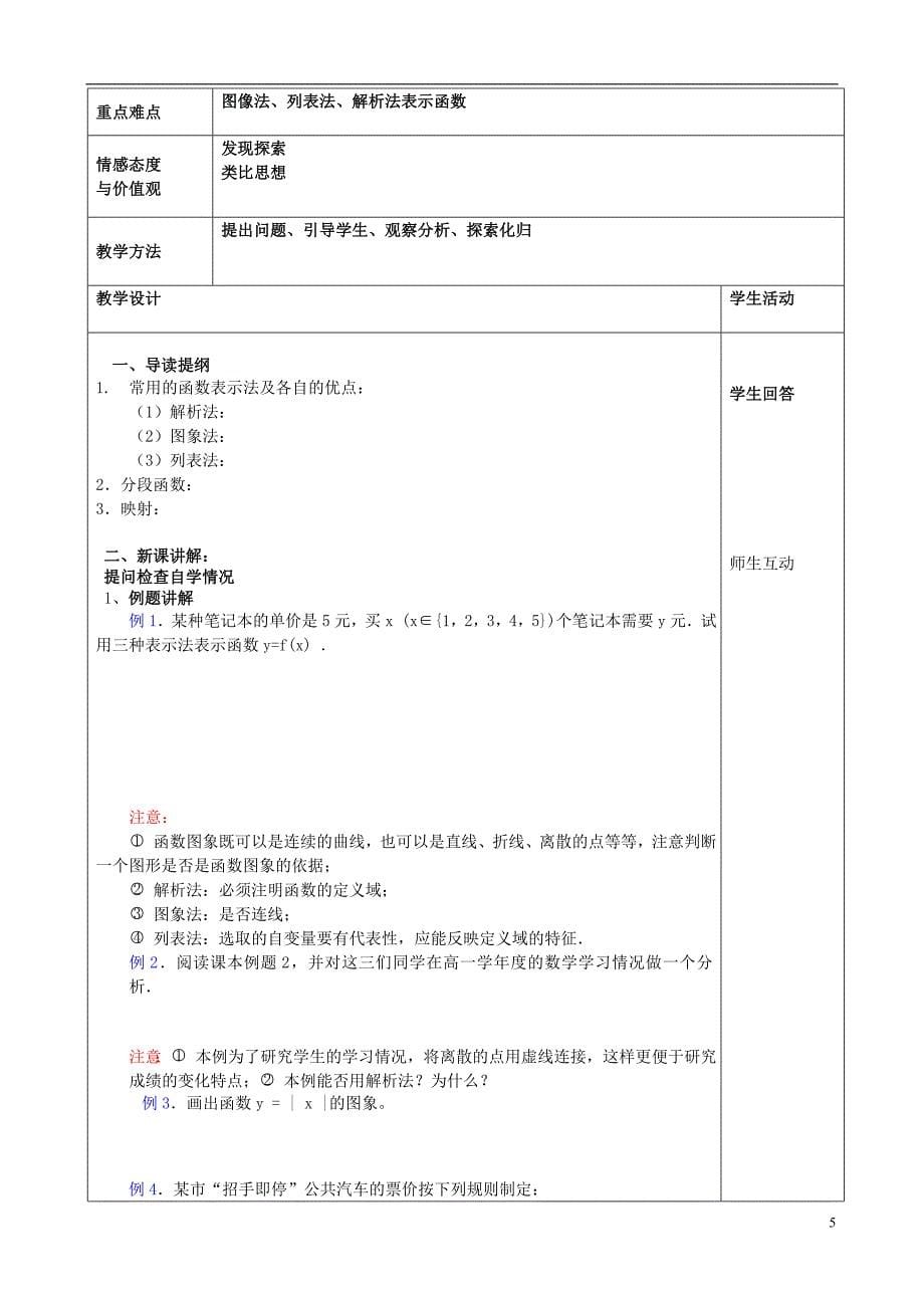 山东青岛高中数学 函数及其表示教学案无答案新人教A必修1.doc_第5页