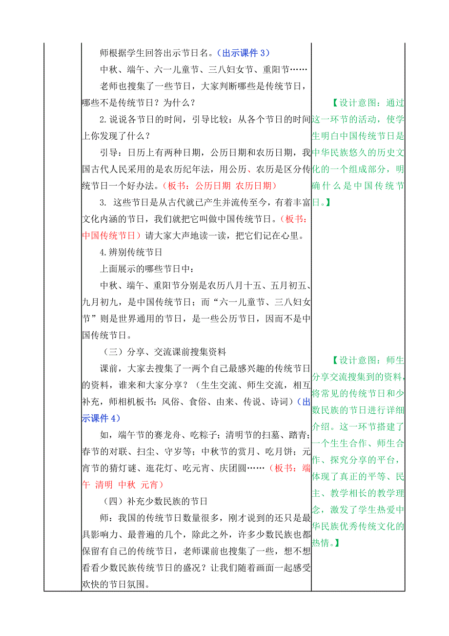 部编人教版三年级语文下册《综合性学习：中华传统节日》教案含教学反思和作业设计_第2页