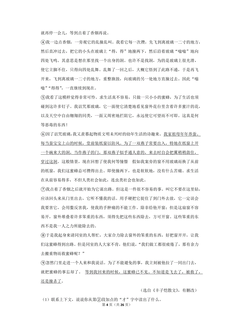2009年浙江省台州市中考语文试卷(解析版）_第4页