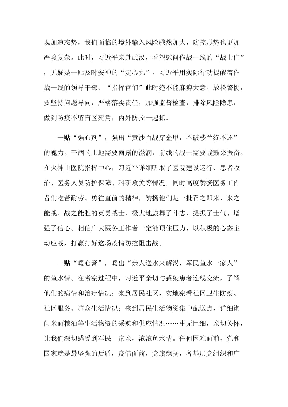 学习武汉考察重要讲话心得体会5篇_第3页