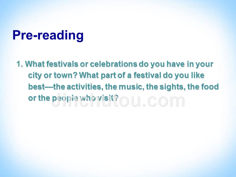 新课标 人教版必修三 unit 1 festival around the world Reading_第2页