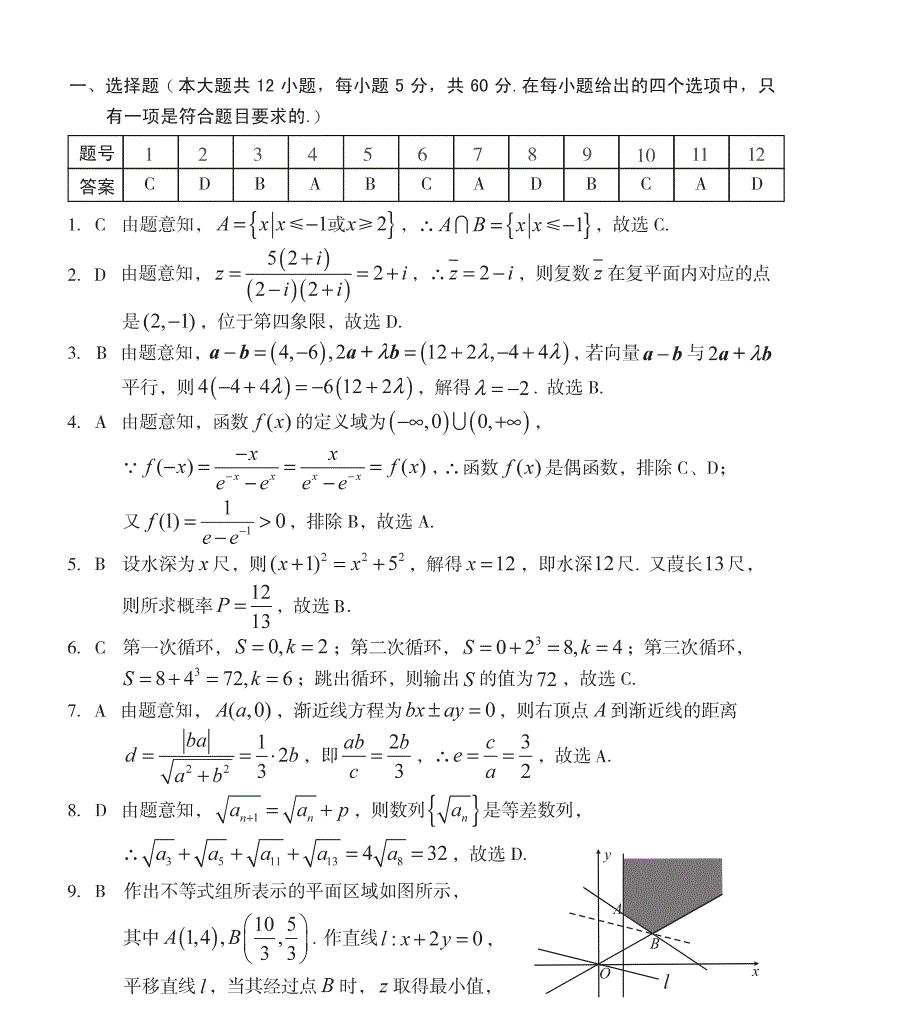 安徽十校高三数学摸底考试文PDF .pdf_第4页