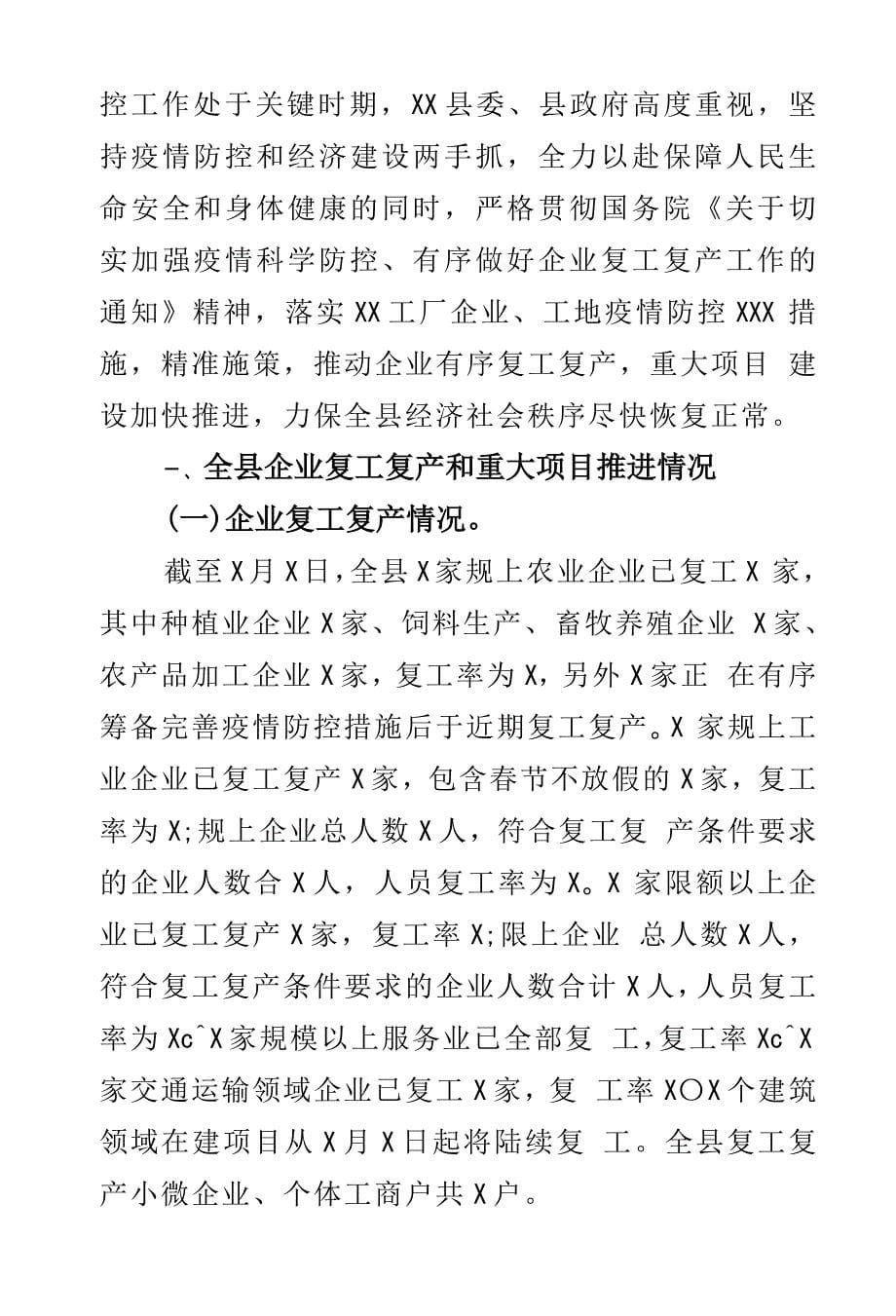 疫情期间民企复工复产汇报材料_第5页