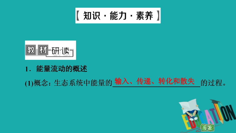 2021高三生物人教版一轮复习课件：必修3 第9单元 第4讲　生态系统的能量流动和物质循环_第4页