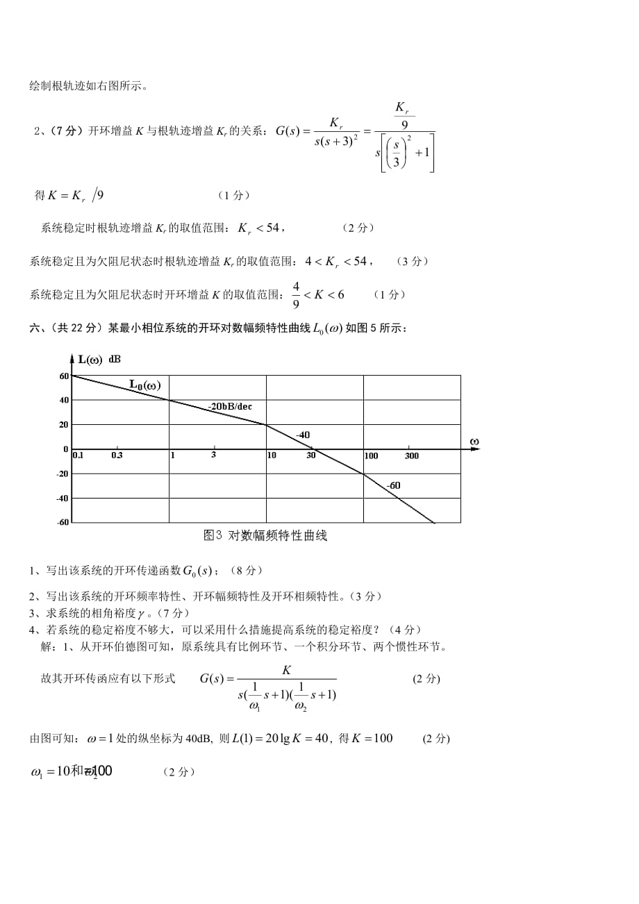 2015自动控制原理期末考试卷含答案_第4页