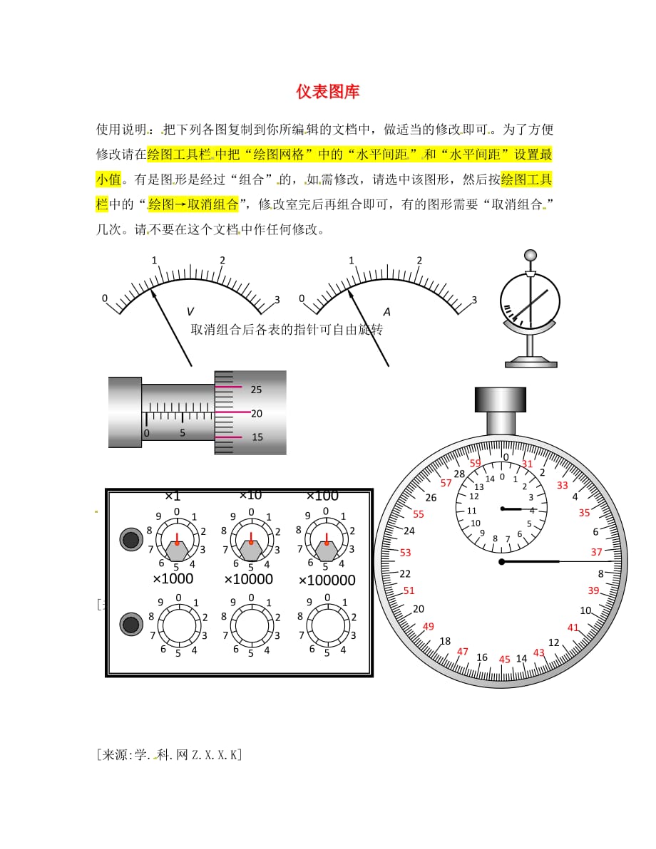 2020高中物理 仪表图库素材_第1页