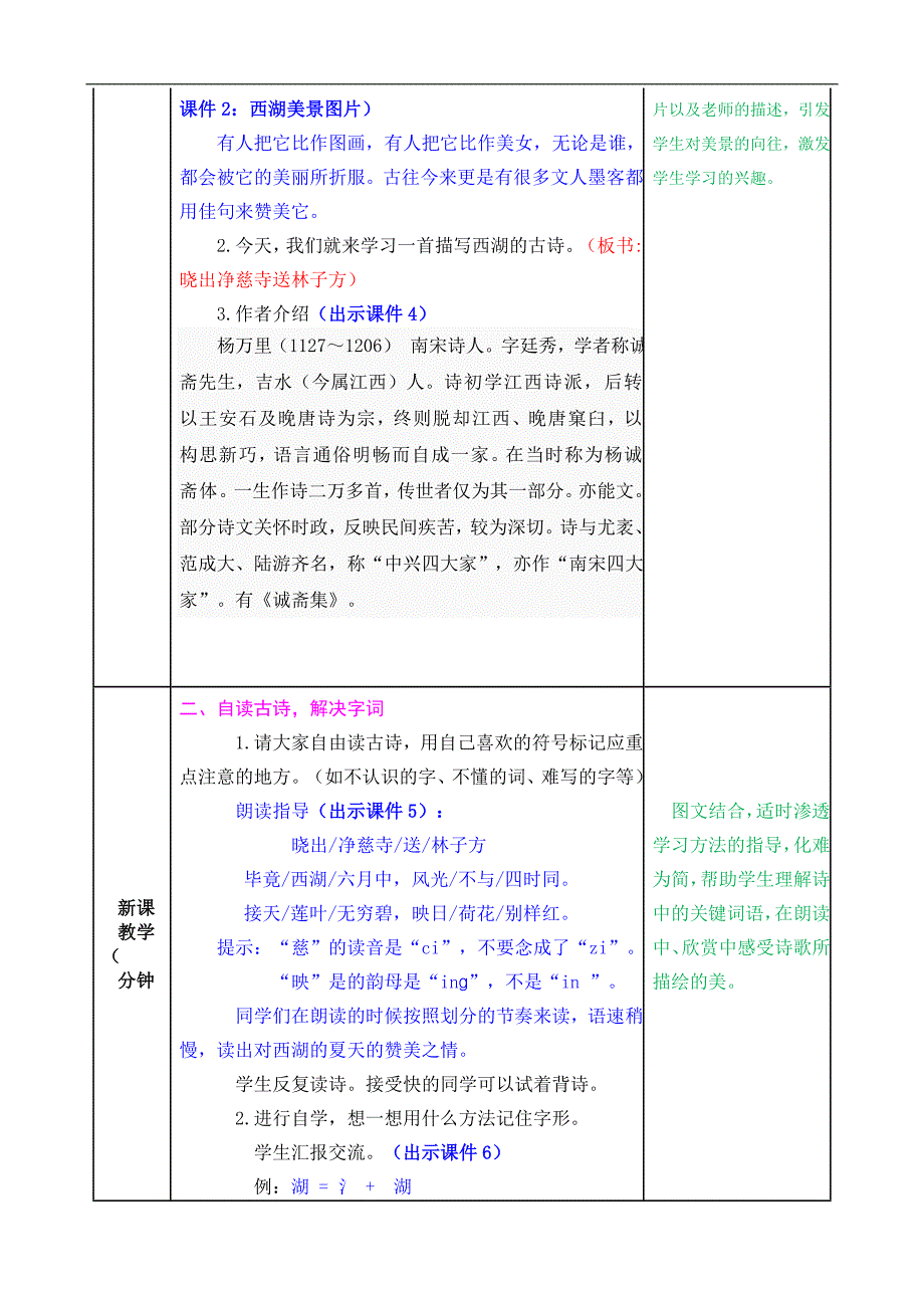 部编人教版二年级语文下册《15 古诗二首》教案含教学反思和作业设计_第2页