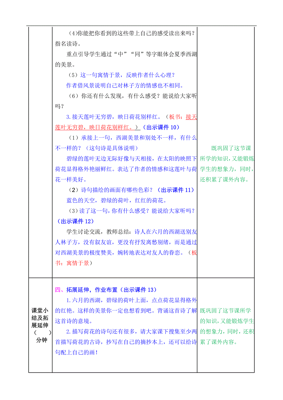 部编人教版二年级语文下册《15 古诗二首》教案含教学反思和作业设计_第4页