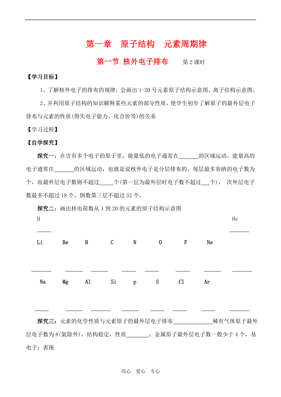 高中物理原子结构学案鲁科必修2.doc_第1页