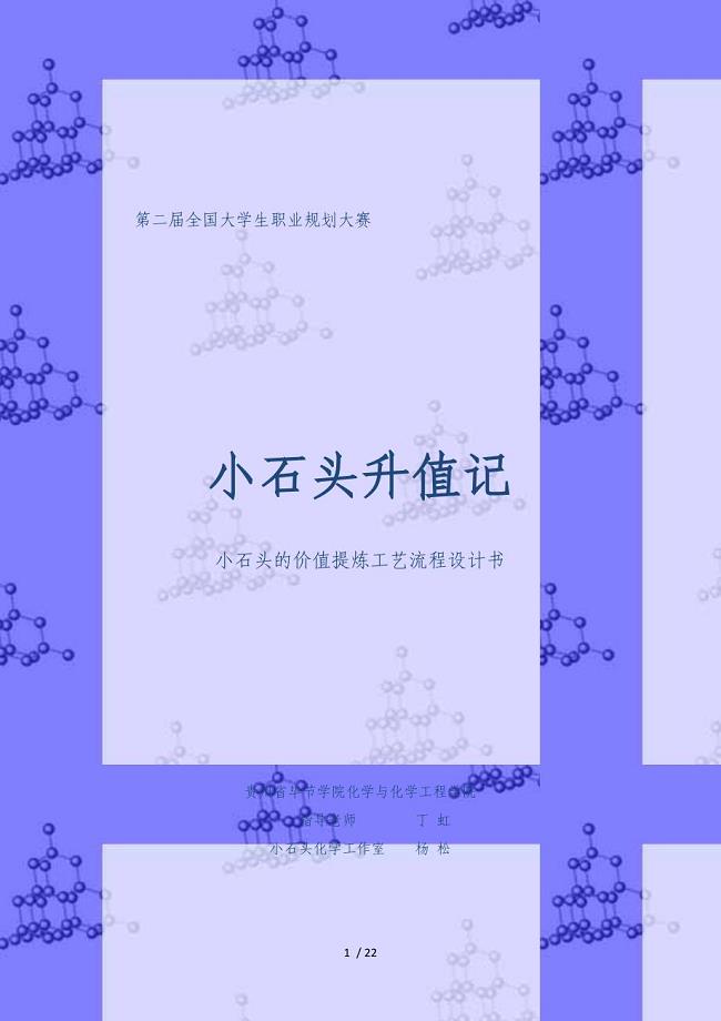 贵州省职业生涯规划大赛参赛作品展示