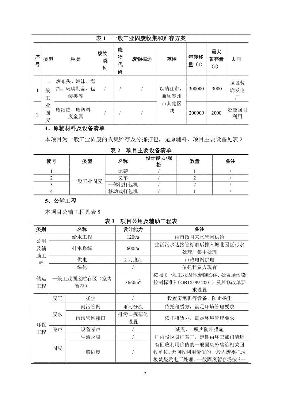 江苏庆润固废有限公司年处置一般工业固废50万吨建设项目环评报告书_第5页