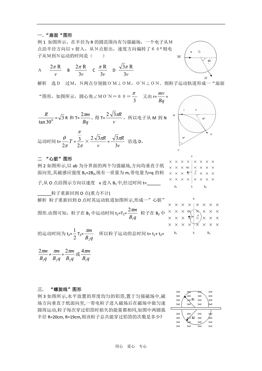 高三物理：带电粒子在电磁场中的运动图形赏析.doc_第1页