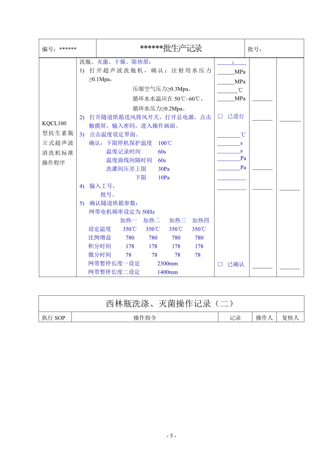 （生产管理知识）批生产记录模板_第5页