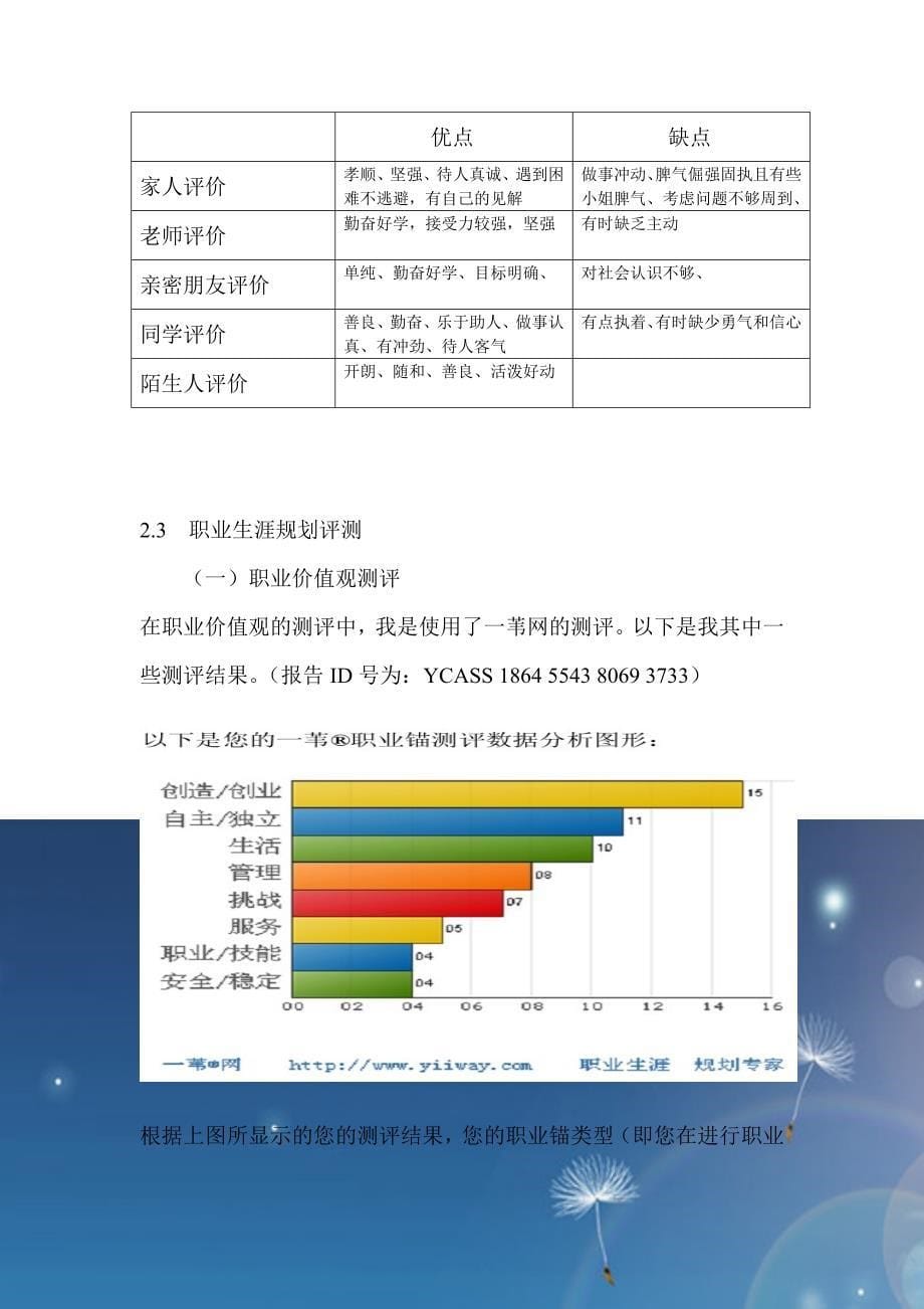 第二届大学生职业生涯规划大赛 欧阳金萍_第5页