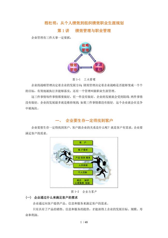 程杜明从个人绩效到组织绩效职业生涯规划