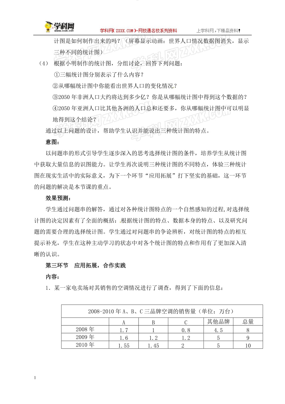 统计图的选择教学设计(1)教材课程_第4页