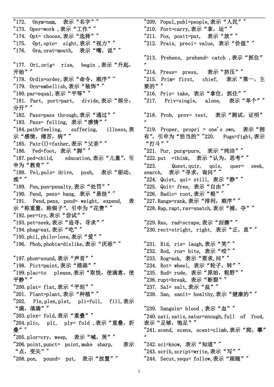 (精品)绝对完整的英语词根词缀大全上_第5页