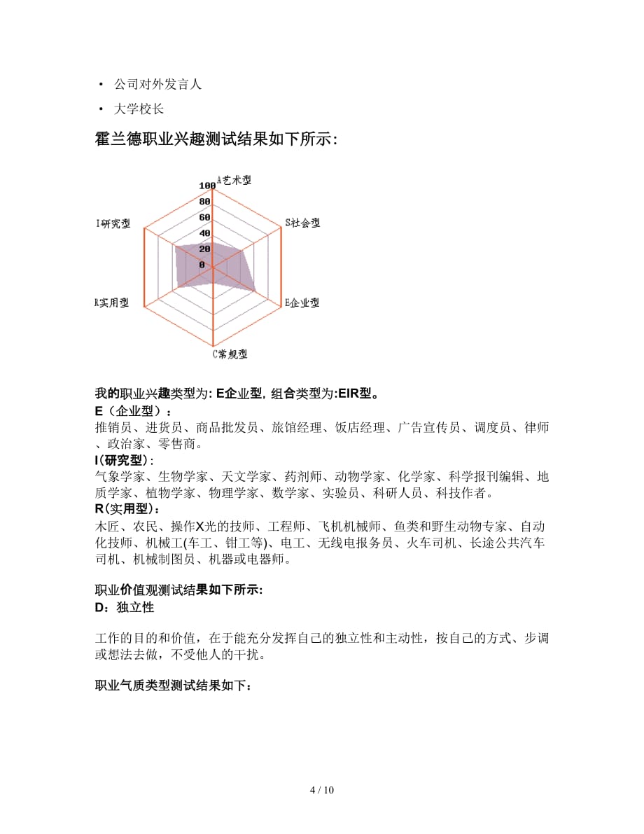 职业生涯规划作业范文1_第4页