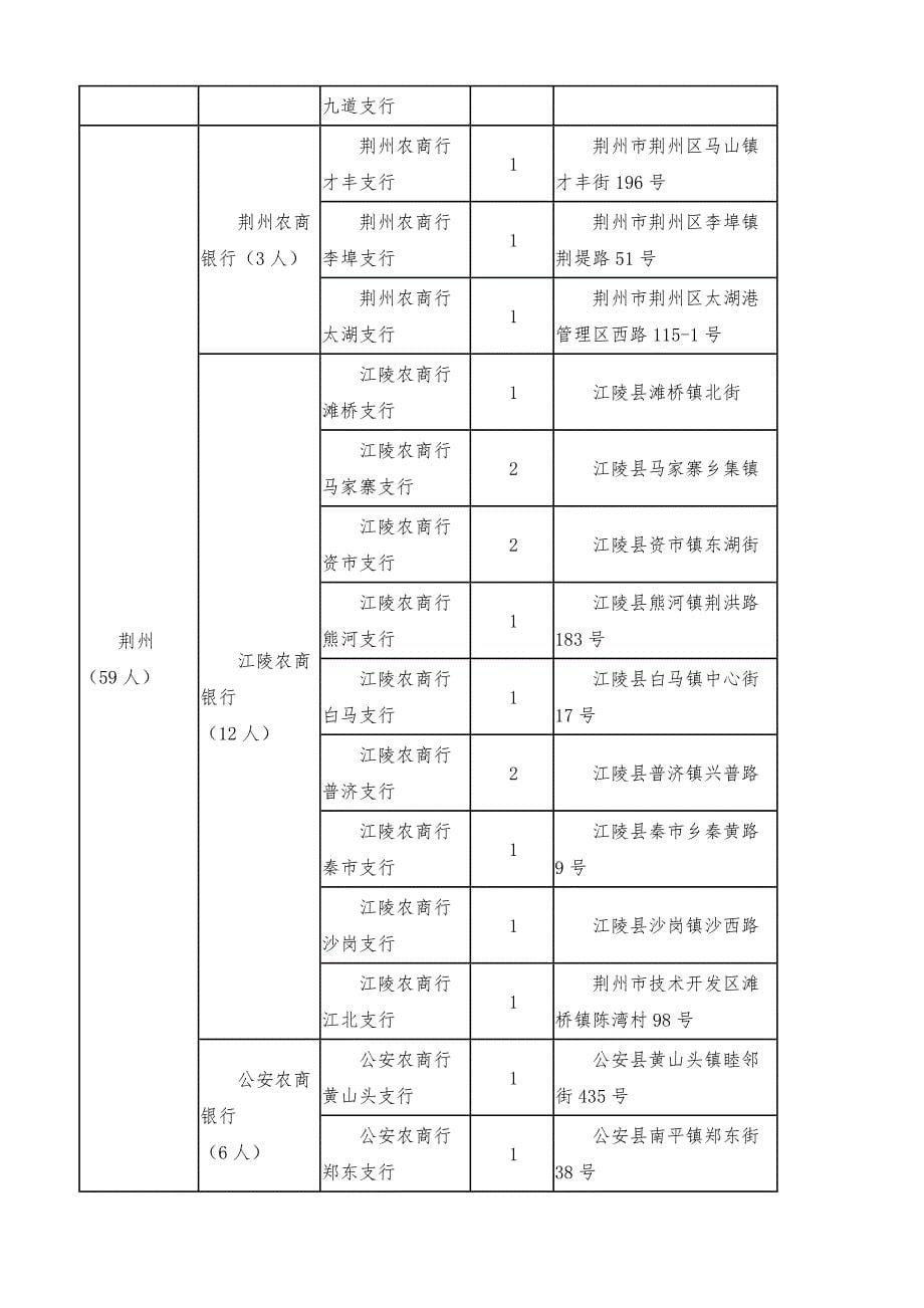 湖北省农商行新员工社会招录计划表_第5页