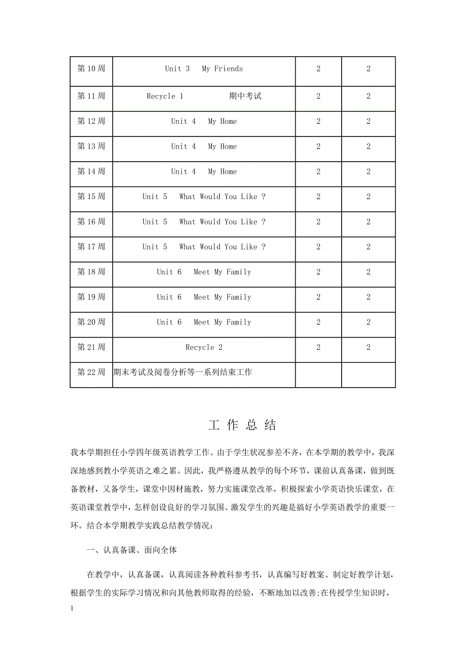 新人教版四年级上册英语教案全册.1培训教材_第3页