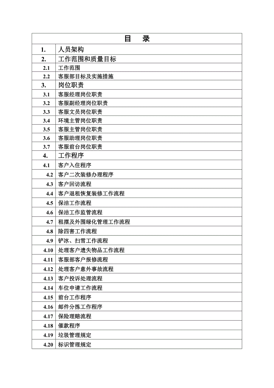 （工作规范）某物业管理有限公司客服部管理手册_第2页