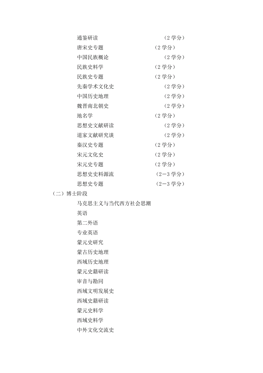 中国古代史专业研究生培养方案Nanjing University_第3页