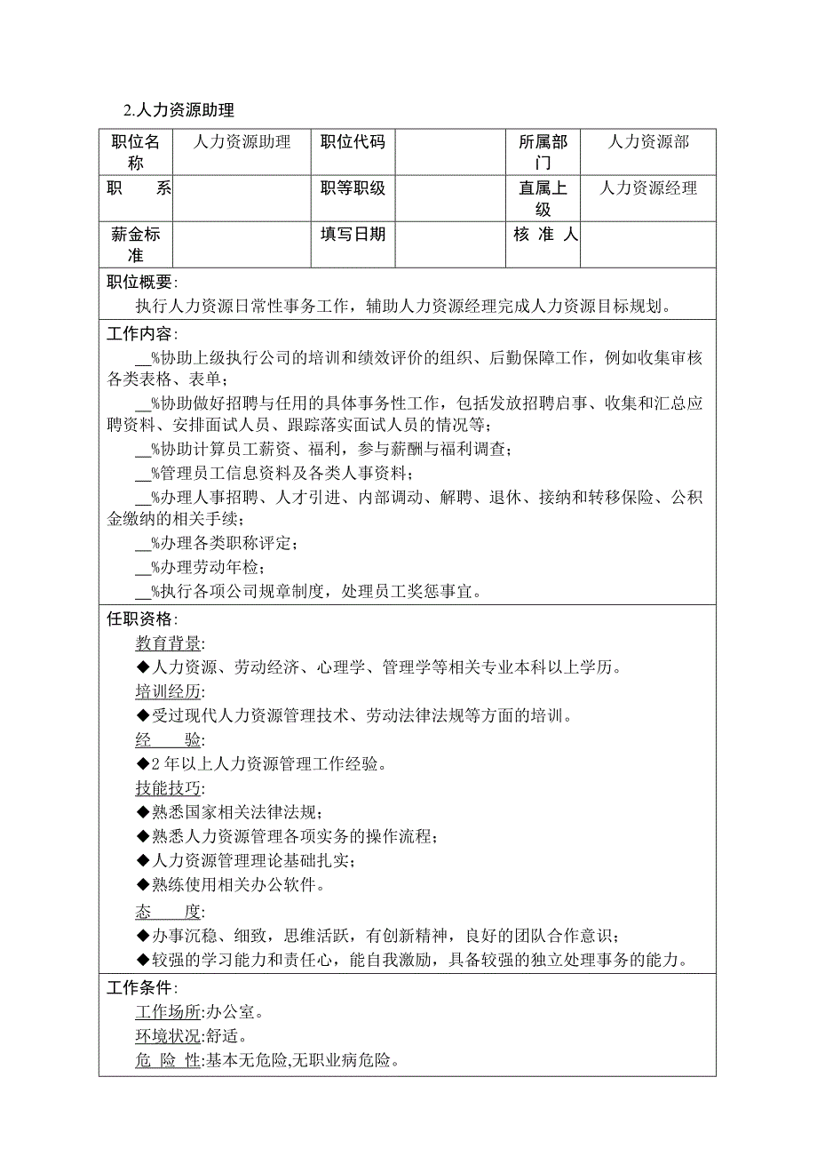 （岗位职责）企业人力资源管理与财务职位说明_第4页