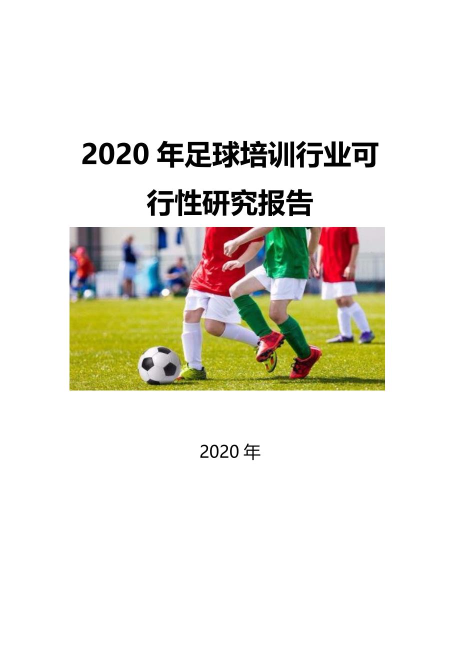 2020足球培训行业可行性研究报告_第1页