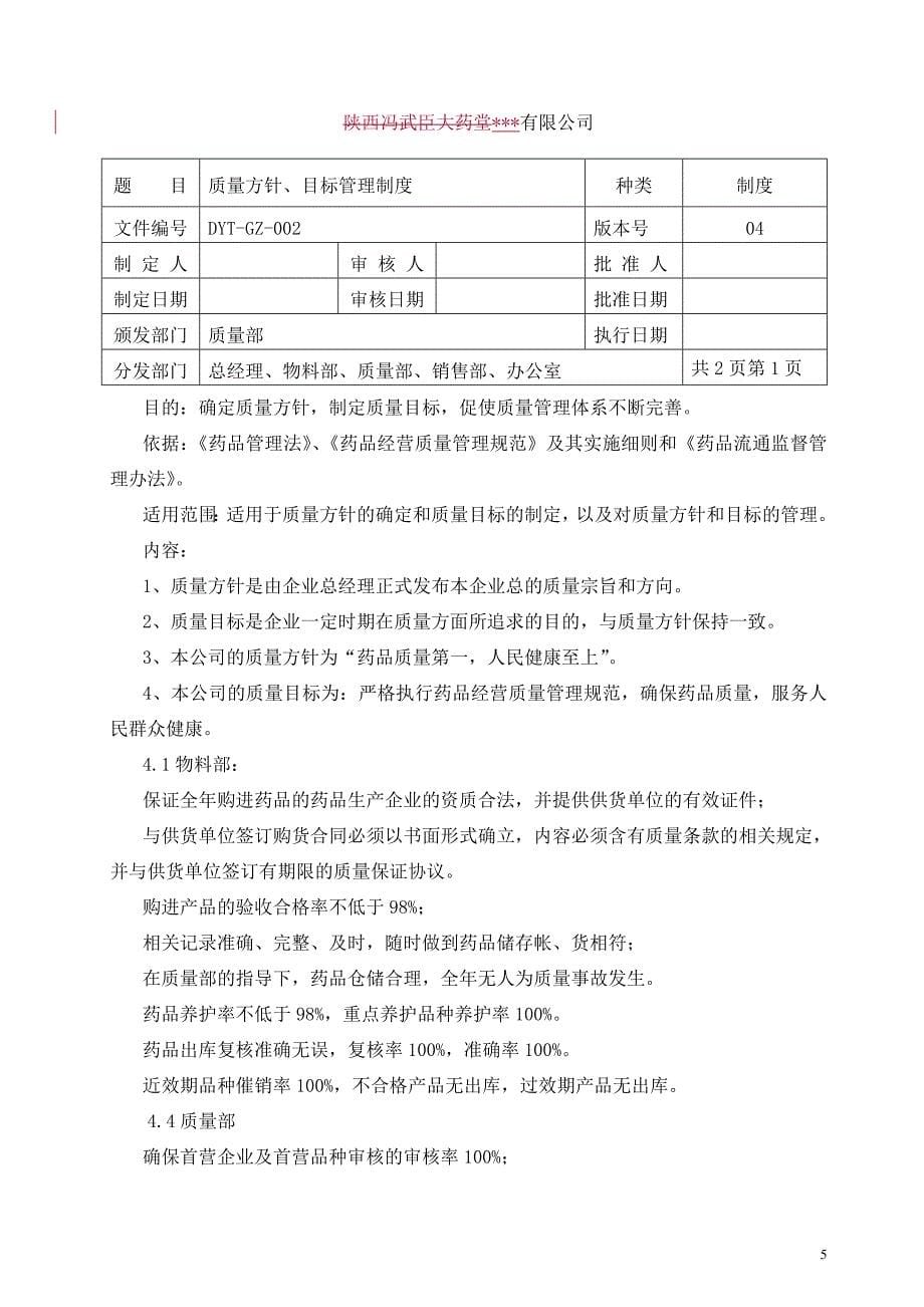 （管理制度）药品质量管理制度新修订制度_第5页