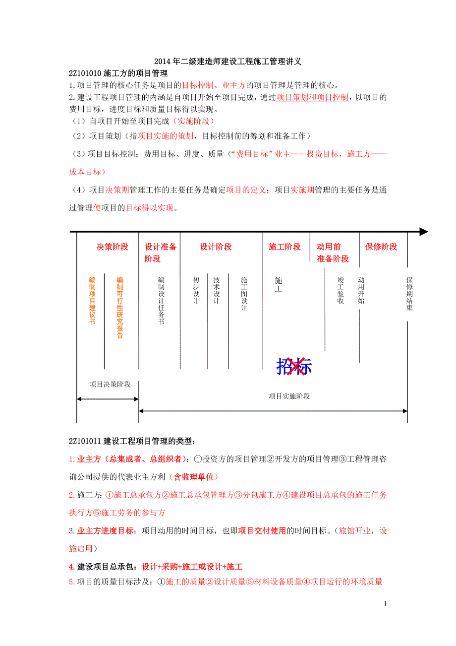 （建筑工程管理）施工管理新版重点笔记总结_第1页